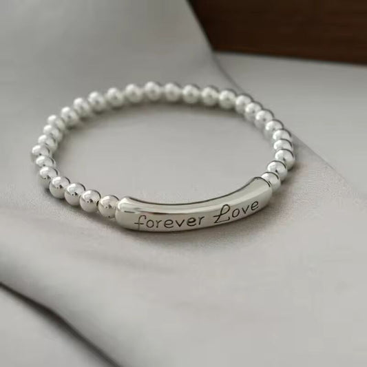 925 Sterling Silver Bracelet Geometric Cube Circle Punk Asymmetric Beaded For Woman Girl Fashion Jewelry Gift Dropship Wholesale